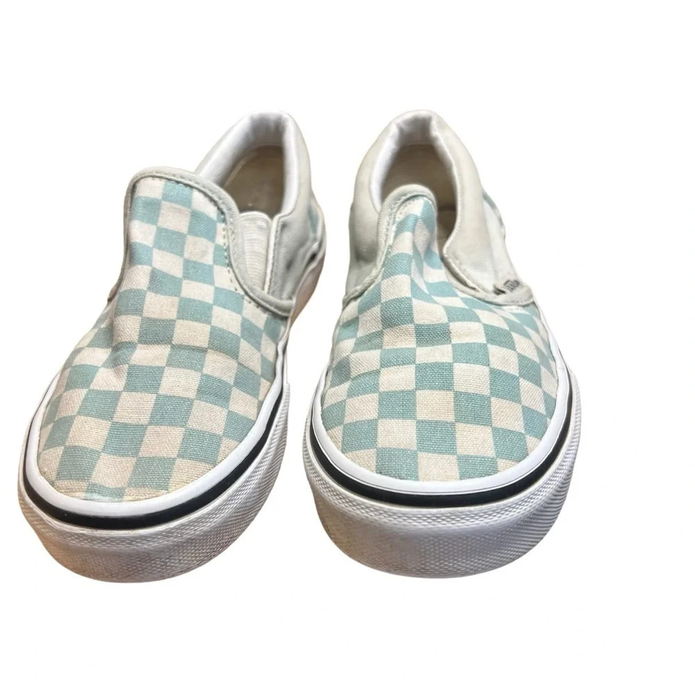 Kids Kids Classic Slip-On Checkerboard - Canal Blue / White - Kids Size 1.0 - Picture 5 of 10